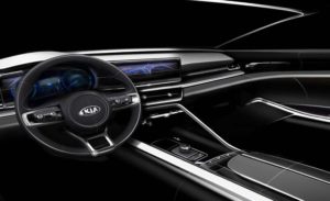 Interior of 2021 Kia Optima teaser shows completely new design