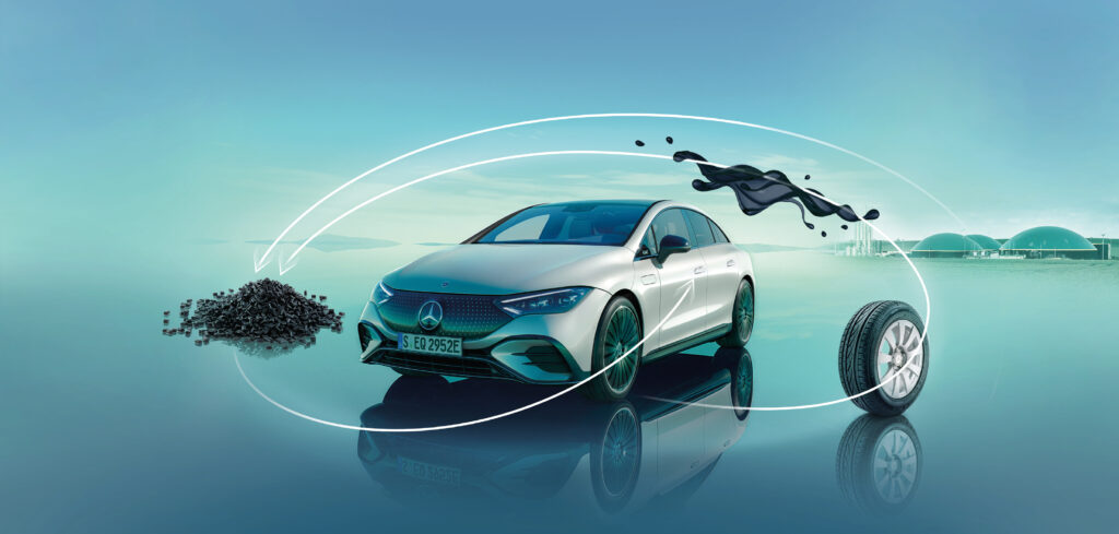 Mercedes-Benz produces door handles from scrap tires