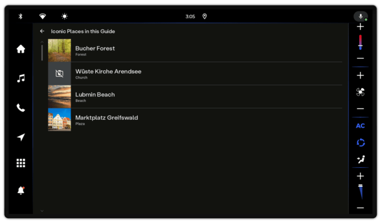 P3’s IVI system combined with Road.Travel app brings curated travel info into vehicles
