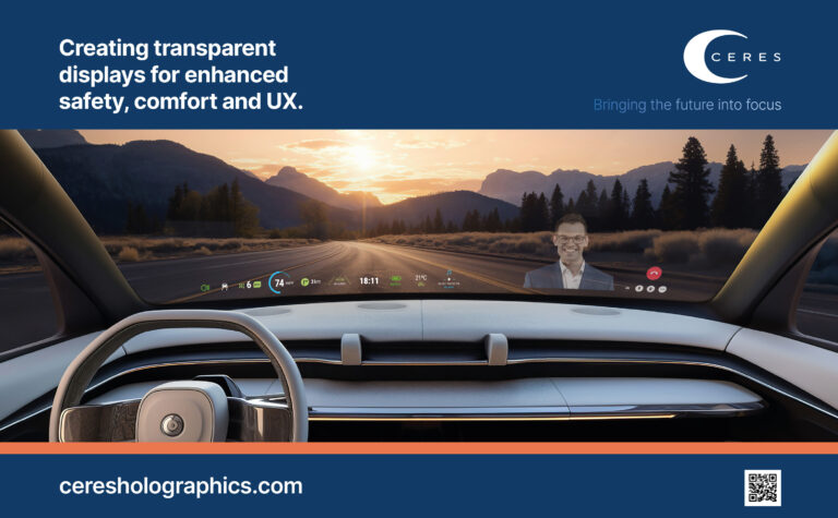 Ceres Holographics integrates multiple HUDs in single windshield Ceres Holographics integrates multiple HUDs in single windshield