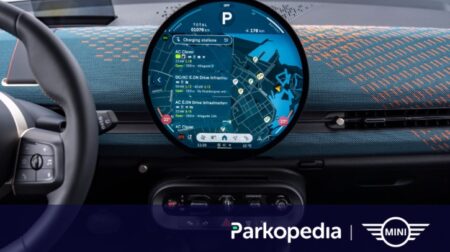 Parkopedia and Mini debut in-car OLED display with EV charging data