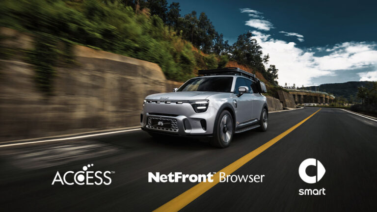 smart selects Access NetFront Browser for in-car connectivity