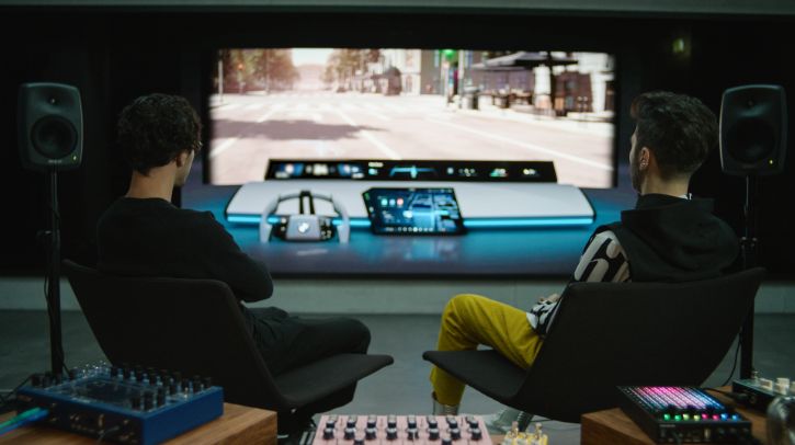 Design studio employee choir voices BMW HypersonX soundscape BMW Group Sound Design Studio has developed a sound concept for the next generation of BMW vehicles scheduled for launch in 2025.