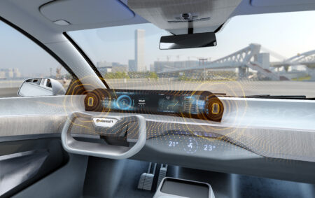 Display-integrated sound technology developed by Continental Display-integrated sound technology developed by Continental