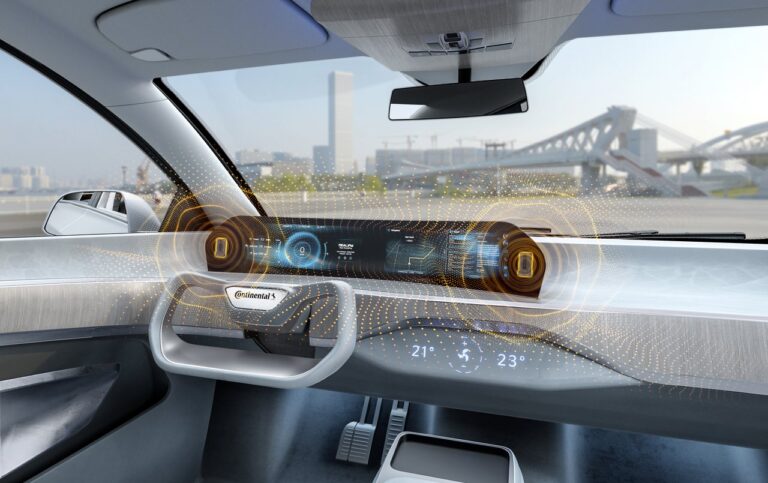 Continental turns vehicle display into a speaker.