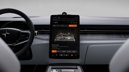 The Abbey Road Studios Mode in an in-car display screen.