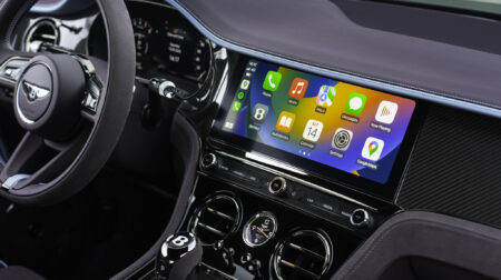 The dash display in a Bentley Bentayga.