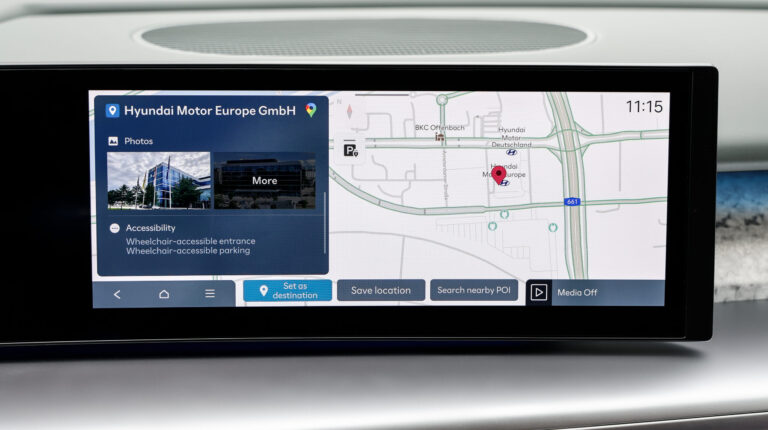 Hyundai integrates Google Places.