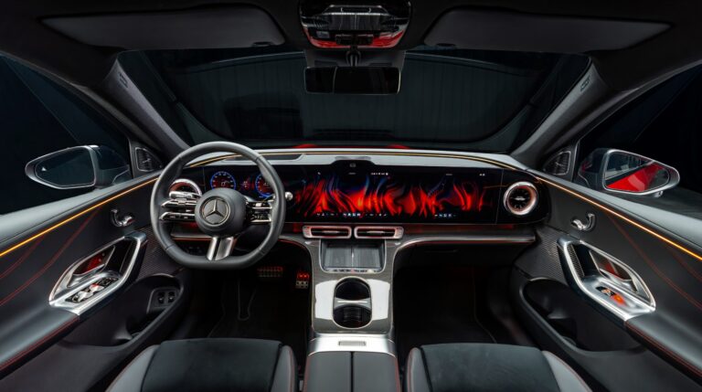Mercedes-Benz GLC earns world-first Vegan Society certification for interior materials The interior of the Mercedes-Benz GLC, with black and dark grey vegan materials