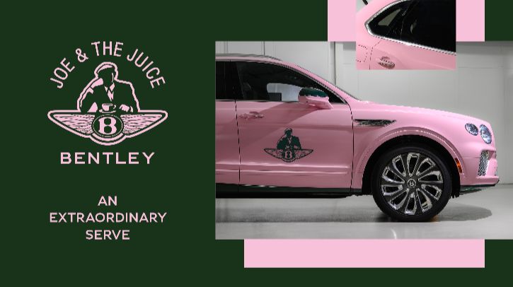 Coffee and craftsmanship with Bentley and Joe & The Juice collab Bentley and Joe & The Juice collab.