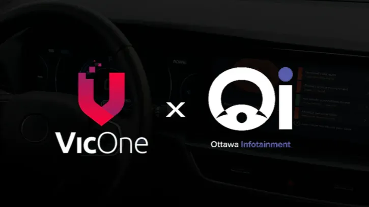 Ottawa infotainment and VicOne logos on a black background