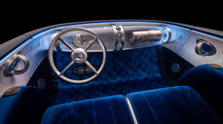 Art deco meets AI in Mercedes-Benz’s Vision Iconic concept A promo pic of the Mercedes-Benz Vision Iconic concept's interior