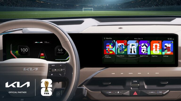 FIFA World Cup 2026 inspires new connected car display themes for Kia vehicles.