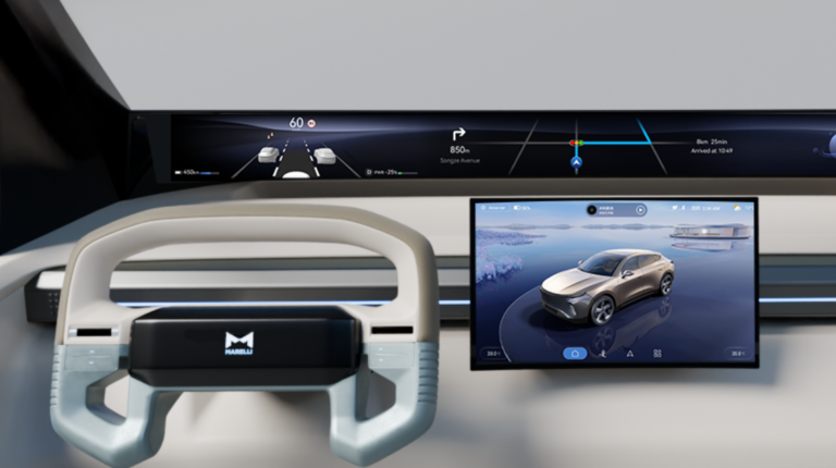 Marelli's latest in-cabin innovations, including a center console, HUD display and multi-solution steering wheel.