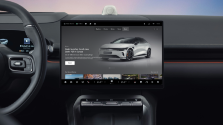 Geely Technology Europe and 3SS launch Zeekr in-car Entertainment Hub The Zeekr Entertainment Hub displayed on the touchscreen center console display of a vehicle.