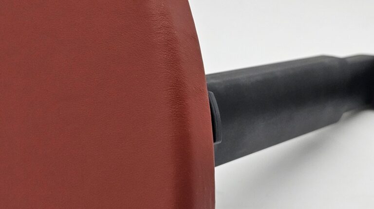 The AGXX by Heraeus Precious Metals combined with waterborne Insqin technology from Covestro. The material is shown in red.